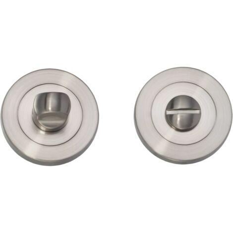 Condena zamak roseta redonda 50mm níquel satinado para puertas baño
