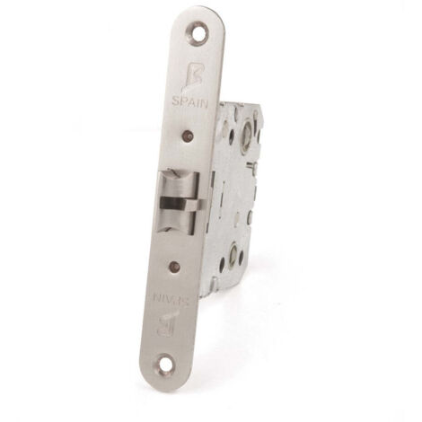 Picaporte unificado silencioso níquel satinado 47mm entrada reversible (1/2)