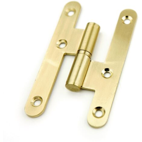 Pernio acero dorado satinado pala redonda 100mm puerta interior