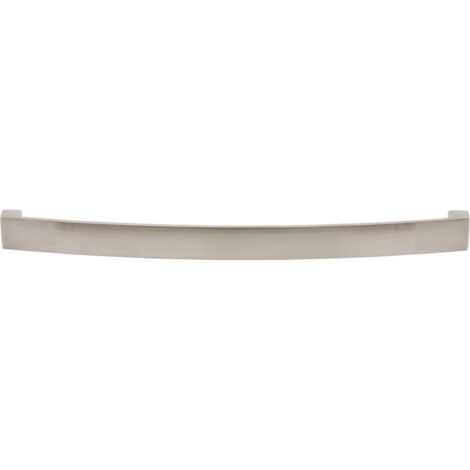 Tirador aluminio níquel satinado arqueado 224mm muebles puertas (1/2)