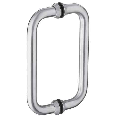 Manillones acero inoxidable 600mm entre ejes puerta cristal 19mm (1/2)