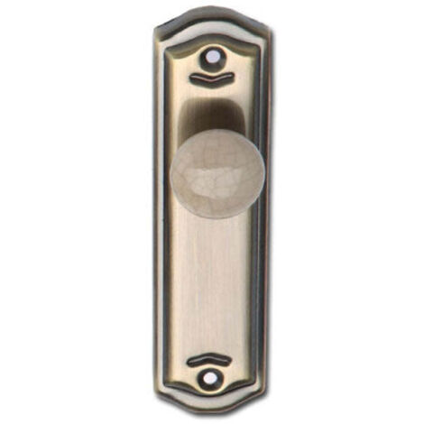 Pomo puerta interior cuero y porcelana modelo 4008