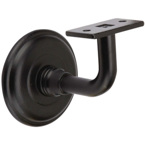 Soporte Pasamanos Zamak Negro para Barandilla Base Recta