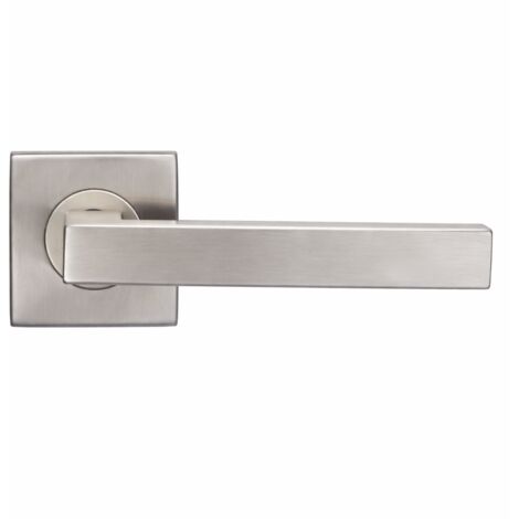Manilla puerta Epona L acero inox roseta cuadrada interior/exterior