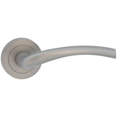 Manilla puerta interior Altur níquel mate aluminio roseta redonda 52mm