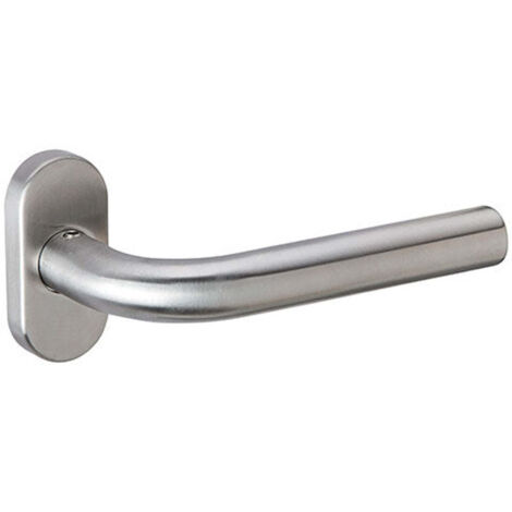 Manilla acero inox roseta estrecha ovalada para puertas aluminio PVC