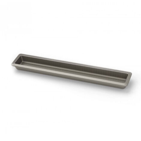 Tirador embutir aluminio 150mm níquel cepillado armario y cajón