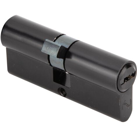 Bombín seguridad llave puntos latón negro 35x35mm 5 llaves