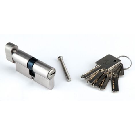 Bombín seguridad llave puntos niquelado 35x35 antibumping
