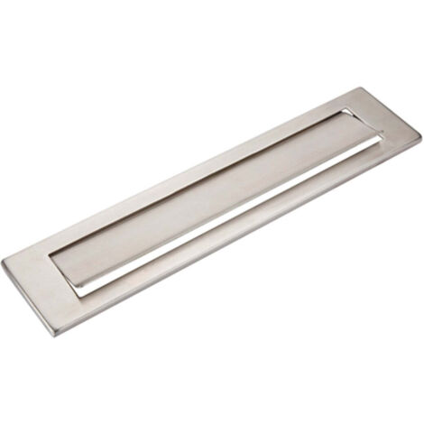 Bocacartas acero inoxidable satinado rectangular puerta