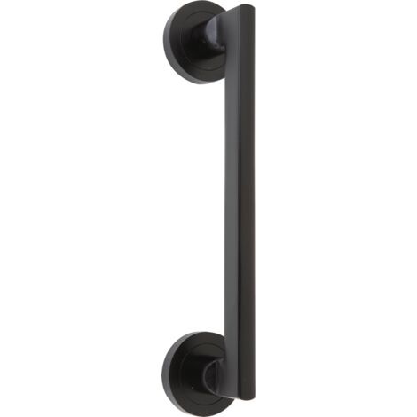 Manillón aluminio negro roseta redonda 210mm 534A