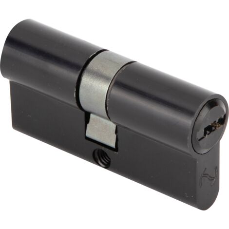 Bombín seguridad llave puntos latón negro 30x30 (1/3)