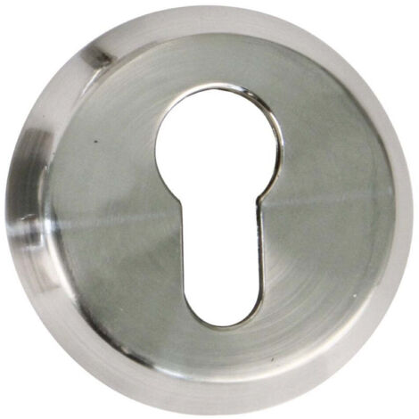 Escudo seguridad niquelado bombín abierto zamak 60mm para puertas +40mm (1/3)