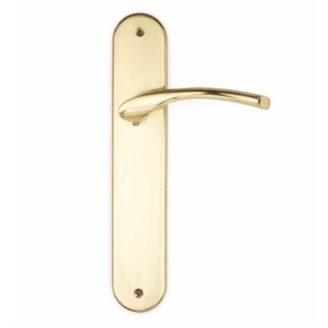 Manilla zamak modelo 556 con placa ovalada dorado satinado
