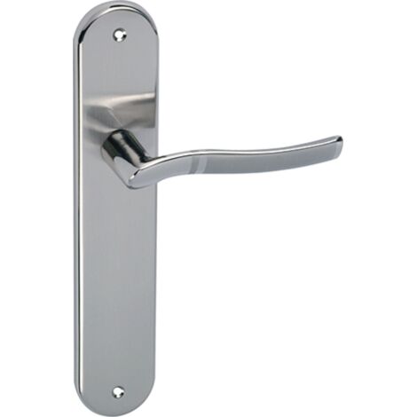 Manilla puerta interior Zamak bicolor ovalada juego 230