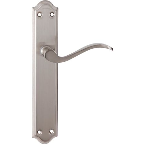 Manilla Zamak Placa Ovalada Níquel Satinado Puerta Interior 1101