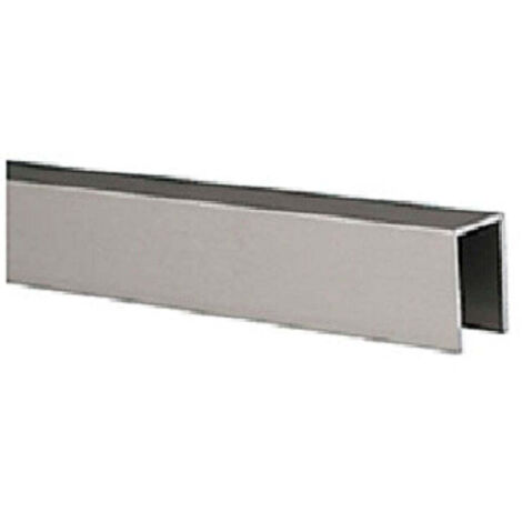 Perfil coronación U 180cm para cabina sanitaria fenólica aluminio inoxidable 316