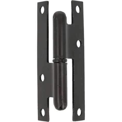 Pernio pala redonda 100x57 forja negro puerta interior izquierda