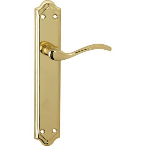 Manilla LOREA PB aluminio dorado brillo ovalada curva uso normal
