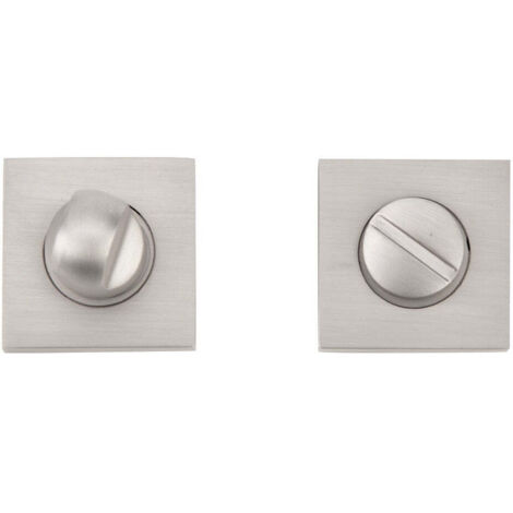 Condena acero inoxidable roseta cuadrada 35mm para puerta baño