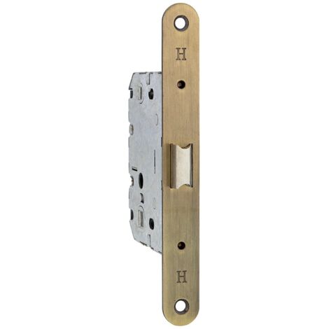 Picaporte centrado condena 70mm cuero canto redondo para puertas paso