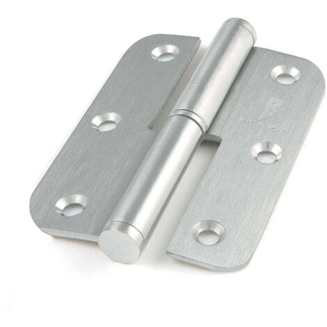 Pernio bisagra pala redonda 90x65mm acero inoxidable alta intensidad izquierda