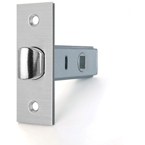 Picaporte tubular puerta cuadrado níquel satinado 45mm eje