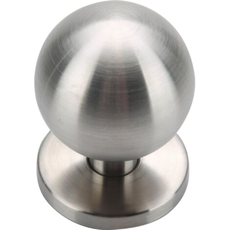 Pomo esférico puerta entrada acero inoxidable Ø75mm tornillo 8mm (1/2)