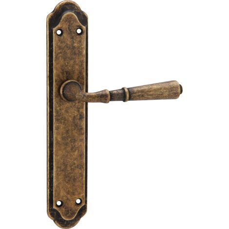 Manilla puerta Zamak 507 rústica cuero envejecido 250mm alta intensidad