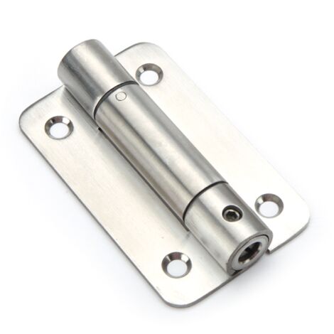 Bisagra inox plana muelle sanitario 90x52mm AISI 304 redonda