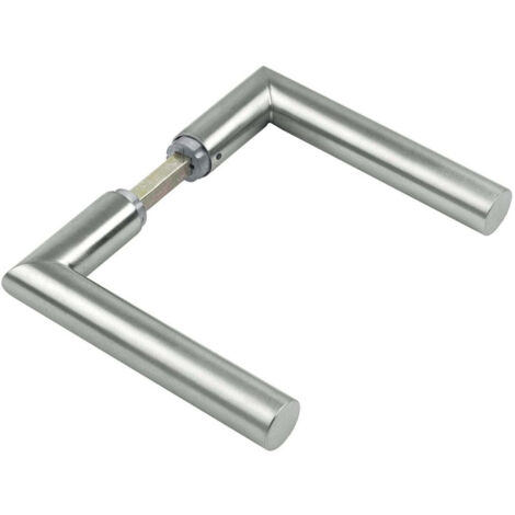 Manilla L Inox sin roseta cerradura cristal modelo 5087