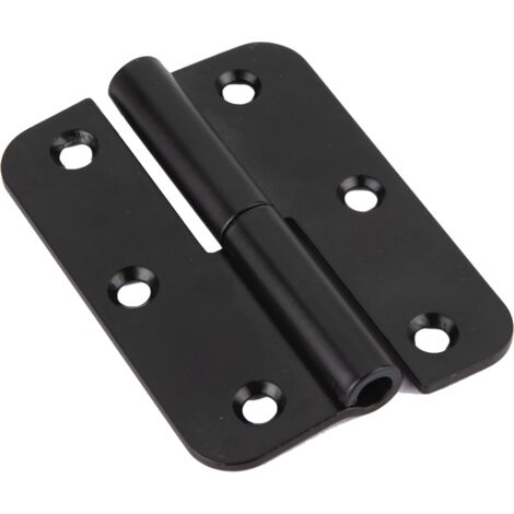 Bisagra Pernio Acero Inoxidable Negro Canto Redondo 90x65mm Derecha