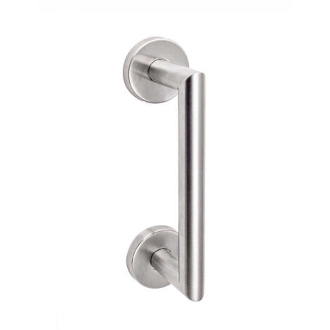 Manillón puerta tubular 82-01 150mm inox roseta redonda