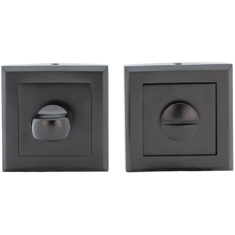 Condena para puerta zamak negro cuadrada 50mm (1/3)