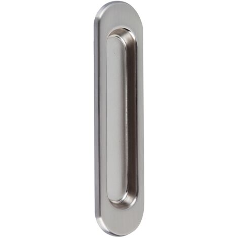Uñero tirador oval zamak níquel satinado puertas correderas