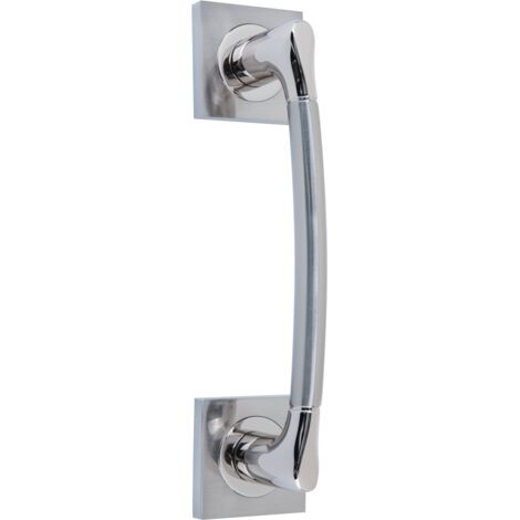 Manillón zamak roseta cuadrada acabado bicolor para puertas (1/2)