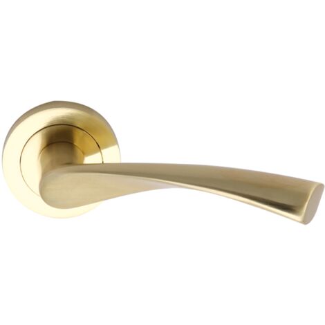 Manilla puerta aluminio dorada roseta redonda modelo 136A