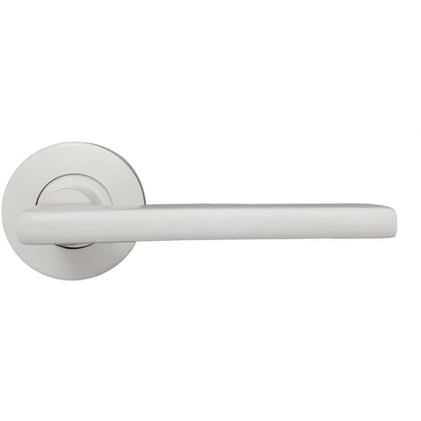 Manilla aluminio Rental blanca roseta redonda 50mm para puertas