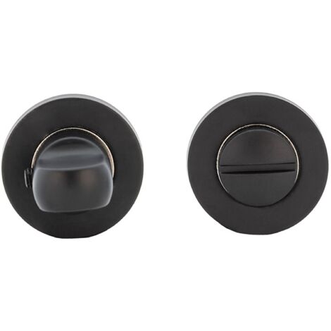 Condena puerta 35mm zamak negro para baño, con accesorios instalación
