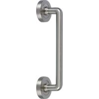 Manillón zamak satinado puerta corredera entrada roseta redonda 170mm