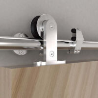 Kit herrajes puerta corredera acero inoxidable exterior 2m