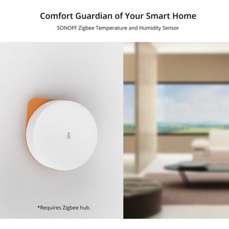 SONOFF SNZB-02P ZigBee 3.0 Capteur de Température et d'humidité Intelligent, Pour la Surveillance à Distance et la Domotique, ZigBee Hub Requis, Compatible avec Alexa/Google Home/Smartthings,2pack