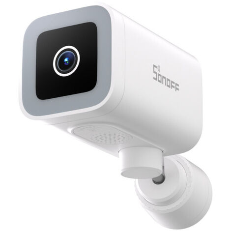 SONOFF CAM-B1P Caméra de Sécurité Extérieure 2K HD, Vision Nocturne Couleur, 180° Panorama, AI Détection Suivi, IP65 Étanchéité, Audio Bidirectionnel, Compatible Smart Home