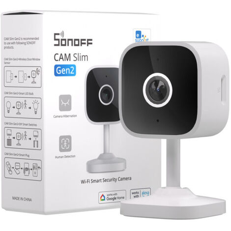 SONOFF CAM-S2 Caméra de sécurité intérieure, Moniteur de bébé avec Audio et vidéo, caméra pour Animaux de Compagnie avec Application pour téléphone, détection Humaine (1/5)