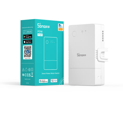 SONOFF POWR316 Interrupteur Compteur d'Énergie Intelligent, avec Surveillance de l'énergie, Protection contre les surcharges, Compatible avec Alexa, Google Home,16A/4000W Interrupteur Sans Fil