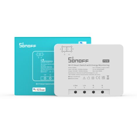 SONOFF POWR3 Interrupteur Connecté WiFi avec Surveillance de l'énergie, 25A/5500W Haute Puissance WiFi Smart Switch, Compatible avec Amazon Alexa&Google Home Assistant, Smartthings (1/5)