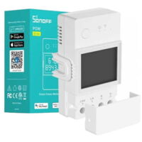 Interrupteur compteur d'énergie intelligent 20A – Mesure consommation électrique – Compatible Alexa/Google Home – Écran LCD – POWR320D – Sonoff
