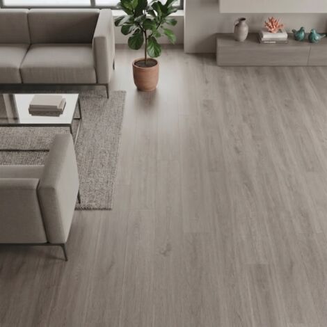Suelo vinílico SPC click 5 mm efecto madera Gris Antracita ISOVEX (2,21 m²)