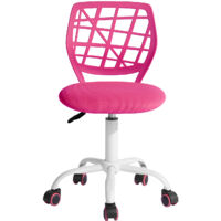 FurnitureR Chaise de bureau colorée, siège pivotant ergonomique réglable en hauteur pour ordinateur, chaise de bureau avec 5 roues pour le bureau à domicile, siège de travail, Candy rose