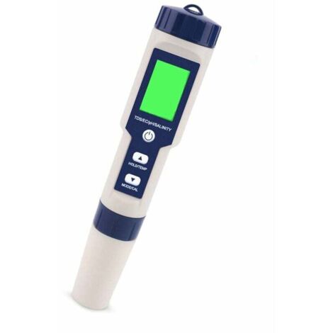 Medidor de pH, comprobador 5 en 1 de pH/TDS/EC/ORP/temperatura, monitor de calidad del agua para piscinas, hidroponía, agua potable y acuarios.